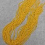 Beads Czech Crystal Yellow Transparent Briolette 3x2.5 mm, 40mm+/- length on thread
