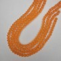 Beads Czech Crystal Orange Transparent Faceted Rondelle, 8x6mm diameter, 41mm long on cord