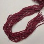 Beads Czech Crystal dark red garneted rondelle, diameter 3.5x3mm+-, length 36mm+- on a thread