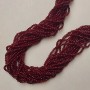 Czech Crystal Garnet Red Faceted Rondelle Beads, 3x2.5 mm, 37 mm long on thread