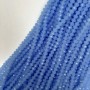 Czech Crystal Blue Beads, faceted rondelle, 8x6mm, 40mm length on fishing line