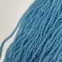 Blue Faceted Czech Crystal Beads, blue rondelle, 6x4.5 mm, 39 mm long on monofilament