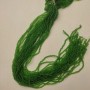 Beads Czech Crystal Green, Transparent, Faceted Rondelle, 3x2.5 mm, ~37 cm length on fishing line