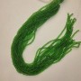 Czech Crystal Green Transparent Faceted Rondelle Beads, 3.5×3 mm, 34 cm string on monofilament
