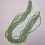 Beads Czech Crystal Lettuce Green with a gasoline tint, faceted rondelle, diameter 3x2.5mm±, length 40cm± on beading thread