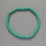 Variscite Turquoise Bracelet (Pressed) Disc Beads, 4.5×2.5 mm, diameter, 18 cm length, stretch base