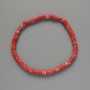Variscite Bracelet red (premium) washer, diameter 4.5×2.5mm±, length 18cm± (stretch)