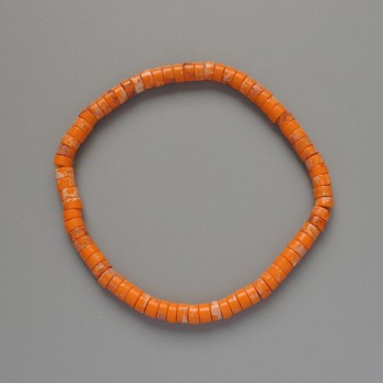 Variscite Bracelet Orange (pressed) bead, diameter 4.5×2.5 mm ±, length 18 cm ± (stretch)