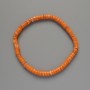 Variscite Bracelet Orange (pressed) bead, diameter 4.5×2.5 mm ±, length 18 cm ± (stretch)