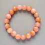 Bracelet Tone-turned Pink Quartz Smooth Bead, diameter 10mm±, length 18cm± (stretch)