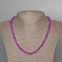 Amethyst Bead Necklace (individual) faceted rondelle, diameter 6x4mm, length 49cm