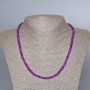 Amethyst Necklace (loose) Faceted Rondelle Beads, 4.5×2.5 mm, length 48 cm ±