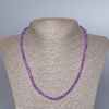 Amethyst Necklace (individual) Faceted Rondelle, diameter 4x2.5 mm, length 48 cm ±