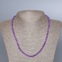 Amethyst Necklace (individual) Faceted Rondelle, diameter 4x2.5 mm, length 48 cm ±
