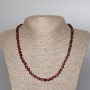 Tourmaline Rubyelite Necklace, natural faceted cube gemstone, diameter 5mm±, length 50cm ±