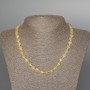 Citrine Necklace of natural stone, faceted coin beads, 8.5x5.5x? mm, length 47 cm +/-