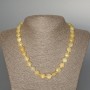 Citrine Necklace with Natural Stone, faceted coin-shaped beads, diameter 10x6, 5mm±, length 48 cm ±