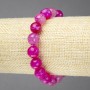 Malachite? Wait: actually it's 'Agate Malinovyj'—no, correct: Raspberry (Malinovy) Agate Bead Bracelet with Faceted Beads 10mm Dia., Stretch 18cm
