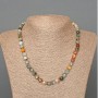 Necklace Assortment of Natural Stone, Faceted Cubes, 7 mm +/-, Length 49 cm +/-