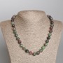 Zoisite Necklace, Natural Stone, Faceted Bead, 10 mm Diameter, ~48 cm Length