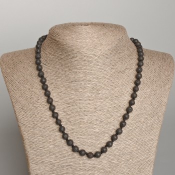 Lava Bead Necklace, 6mm balls, length 46cm
