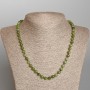 Necklace of Canadian Jadeite, natural stone, smooth bead, diameter 6.5 mm, length 50 cm
