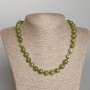 Jadeite Bead Necklace, Canadian Natural Stone, Smooth Round Beads 10mm±, Length 50cm±