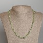 Necklace of Prehnite, faceted natural stone bead, diameter 6mm±, length 50cm±