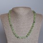 Necklace Prehnite natural stone faceted bead, diameter 8mm±, length 50cm±