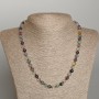Fluorite Necklace, natural stone, smooth round beads, diameter 6.5 mm ±, length 49 cm ±