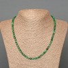 Malachite Necklace with Faceted Natural Stone, 4–5 mm Cube Beads, 50 cm Length