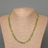 Prehnite Necklace, Faceted Cube Beads, 5mm± Diameter, 49cm± Length