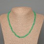Chrysoprase Necklace, Natural Stone, Faceted Cube Beads, 5mm Ø, 48cm Length