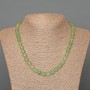 Necklace Jade natural stone faceted cube, diameter 7mm±, length 49cm±