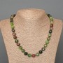 Zoisite Beads, Natural Stone, Faceted Cube, 9mm diameter, 50cm length