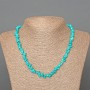 Gowlite Necklace Tuned to Turquoise Crumb, 7x4mm, length 47cm