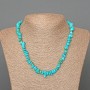 Turquoise-Tinted Howlite Bead Necklace, 8x4mm Chip, 47cm Long