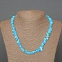 Necklace Turquoise (artificial quartz) chip beads, diameter 7x3mm, length 46cm