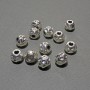 Bead Finding Inlay, diameter 9x7, 5mm±, inner diameter ~3mm, packaging 12 pcs± 20 g