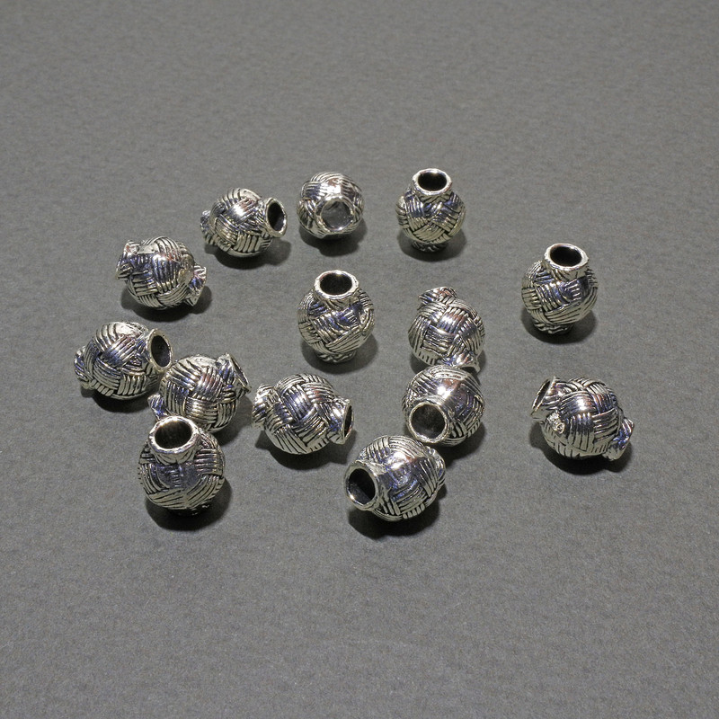 Bead Insertion Findings, 8×9 mm ±, inner diameter ~3 mm, packaging 14 pcs ±, 20 g