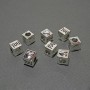Bead Pandora insert cube bead, diameter 8mm±, inner diameter 4mm, packaging 8 pcs±, 20 g