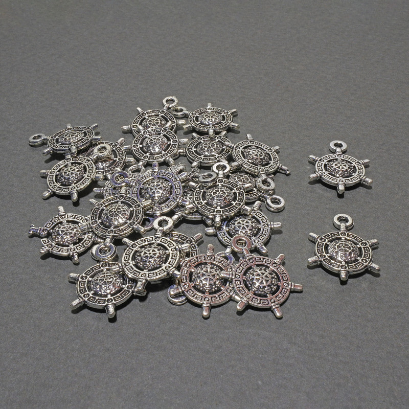 Pendant Fitting: Wheel, diameter 13.5×18.5 mm, packaging 23 pcs ± 20 g