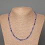 Sodalite Necklace Natural Stone, Faceted Cube Beads, 4mm ± Diameter, Length 47cm ±
