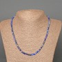 Lapis Lazuli Necklace, Natural Stone, Faceted Cubes, 4 mm ±, Length 47 cm ±
