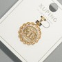 Pendant "Allah" Xuping with white rhinestones, diameter 17mm+, length 26mm+- 18K gold plating