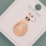Xuping Pendant with White Crystals, 15x19mm diameter + -, length 26.5mm+- 18K Gold Plating