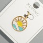 Pendant "Sun" Xuping with White Rhinestones and Enamel, diameter 17mm+, length 24mm+, 18K Gold Plating
