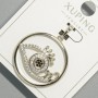 Pendant "Eye" Xuping rhodium-plated with white and black crystals, diameter 26mm+, length 33mm+