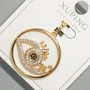 Pendant "Eye" Xuping with white and black crystals, diameter 26mm+, length 33mm+- 18K gold plating