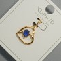 Pendant "Heart" Xuping with Blue Crystal, diameter 15×14, 5mm+ -, length 22.5mm+- 18K Gold Plating